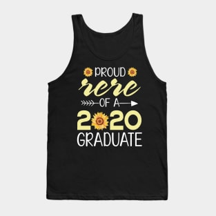 Sunflowers Proud Rere Of A 2020 Graduate Senior Student Happy Class Of School Last Day Of School Tank Top